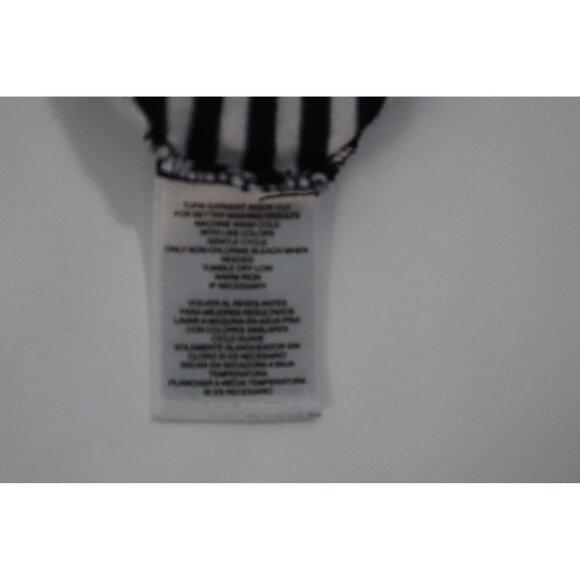 Jones New York Sport Black & White Striped Button‎ Henley Shirt Small - Picture 7 of 10
